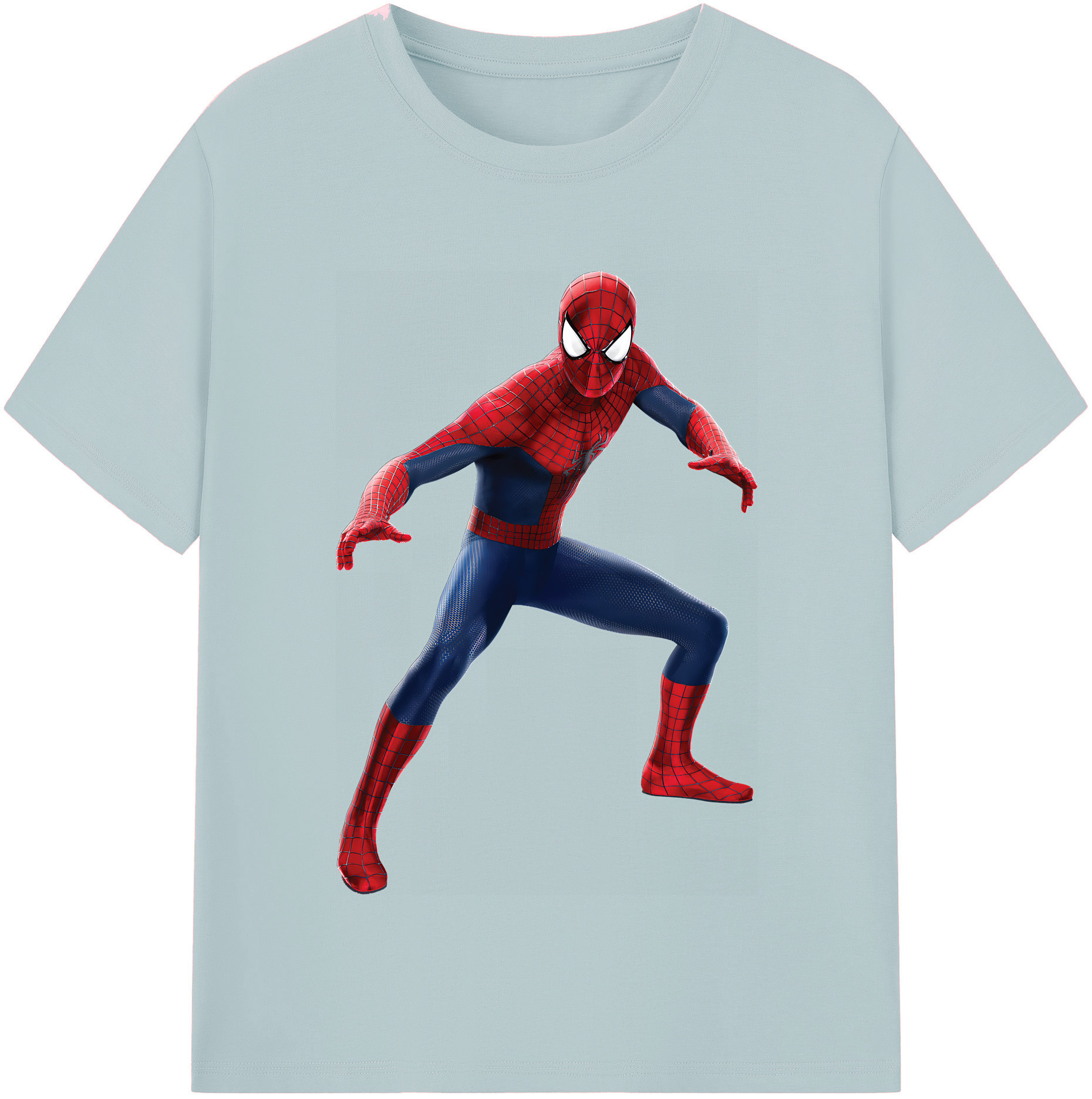 （画像用） Spider Man スパイダーマン 綿100％半袖Tシャツ（フロントプリント）